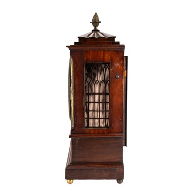 Lot 106 - A Regency brass inlaid mahogany mantel clock by Henry Banister of Fleet St., London