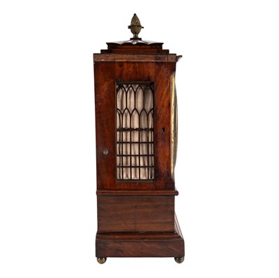 Lot 106 - A Regency brass inlaid mahogany mantel clock by Henry Banister of Fleet St., London