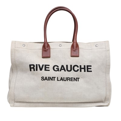 Lot 498 - Saint Laurent Natural Rive Gauche Large Sac Cabas Tote