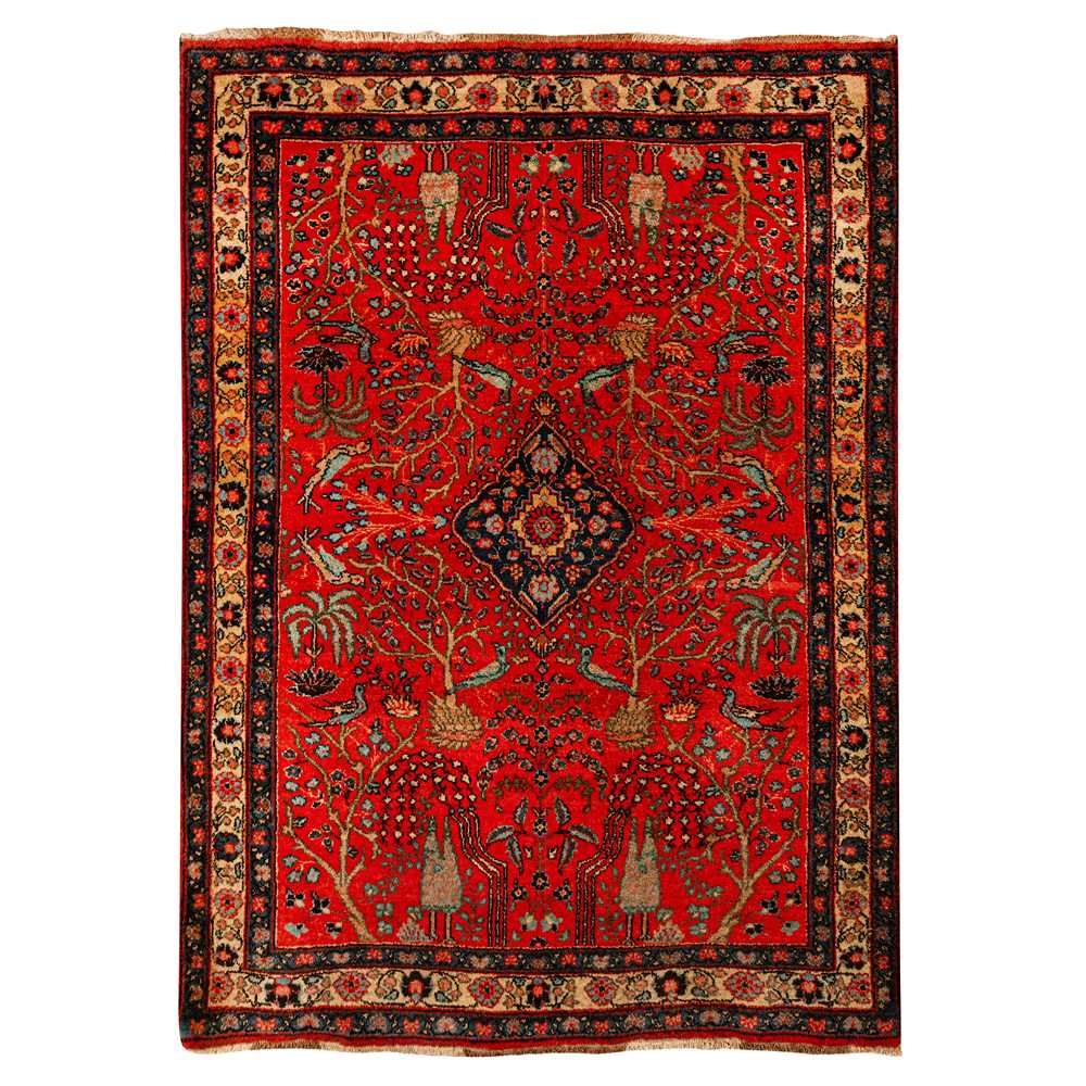 Lot 57 - An unusual antique north-west Persian rug