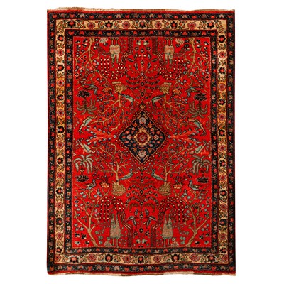 Lot 57 - An unusual antique north-west Persian rug