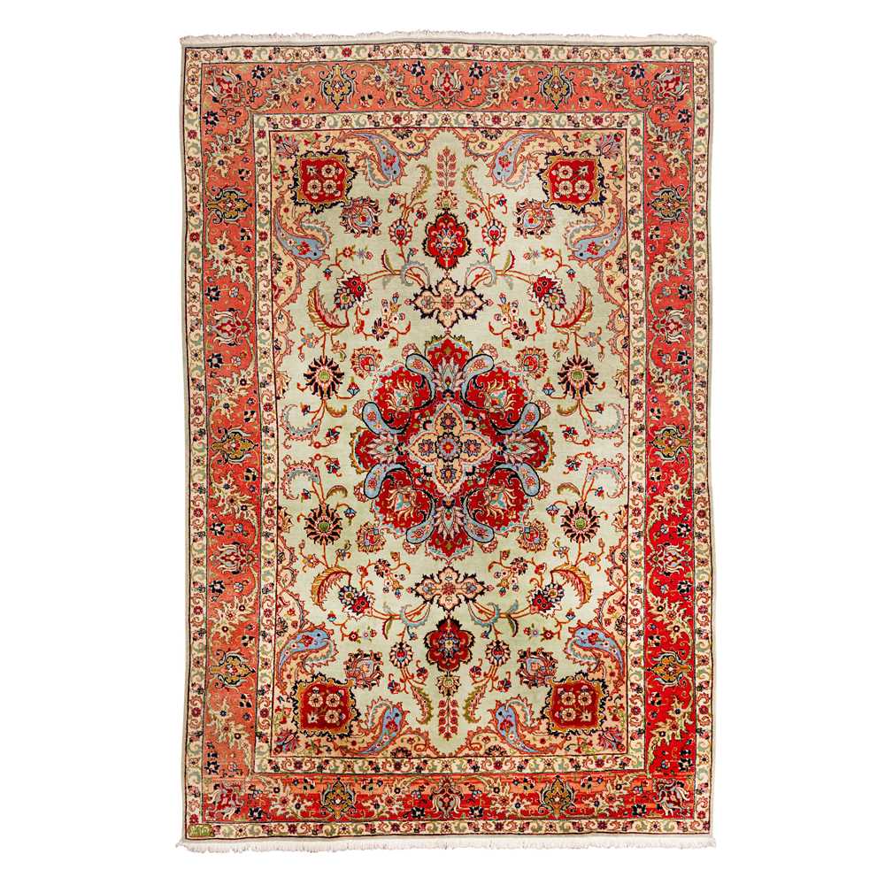 Lot 38 - A fine signed Tabriz carpet, north-west Persia