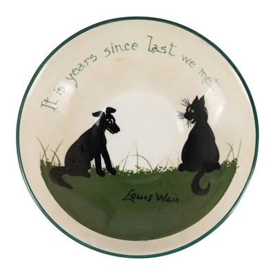 Lot 54 - Louis Wain for Bristol Cat & Dog Pottery (Pountney & Co)