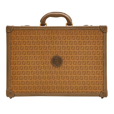 Lot 391 - Fendi Khaki Zucchino Attache Briefcase