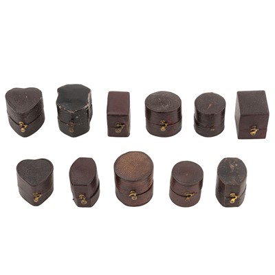 Lot 415 - A group of antique jewellery boxes