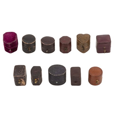 Lot 417 - A group of antique jewellery boxes