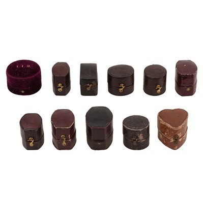 Lot 418 - A group of antique jewellery boxes