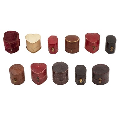 Lot 419 - A group of antique jewellery boxes