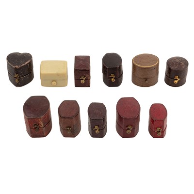 Lot 422 - A group of antique jewellery boxes