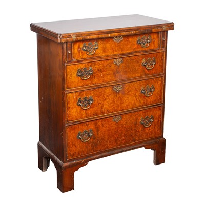 Lot 33 - A George II style burr walnut bachelors chest