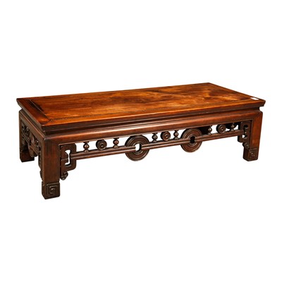 Lot 280 - A Chinese hardwood low table