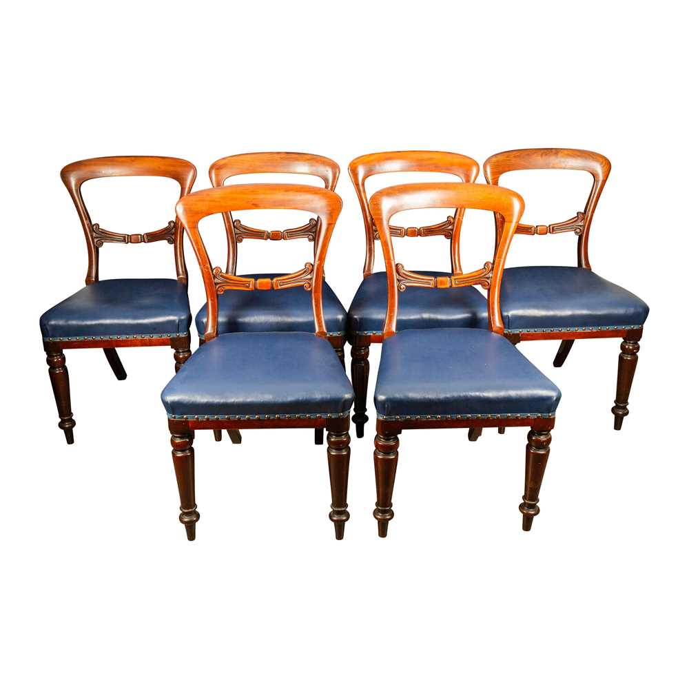 Lot 75 - A set of six Victorian mahogany dining chairs