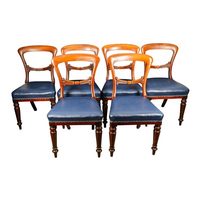 Lot 75 - A set of six Victorian mahogany dining chairs