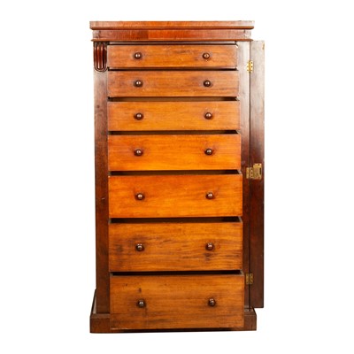 Lot 6 - A Victorian mahogany Wellington chest