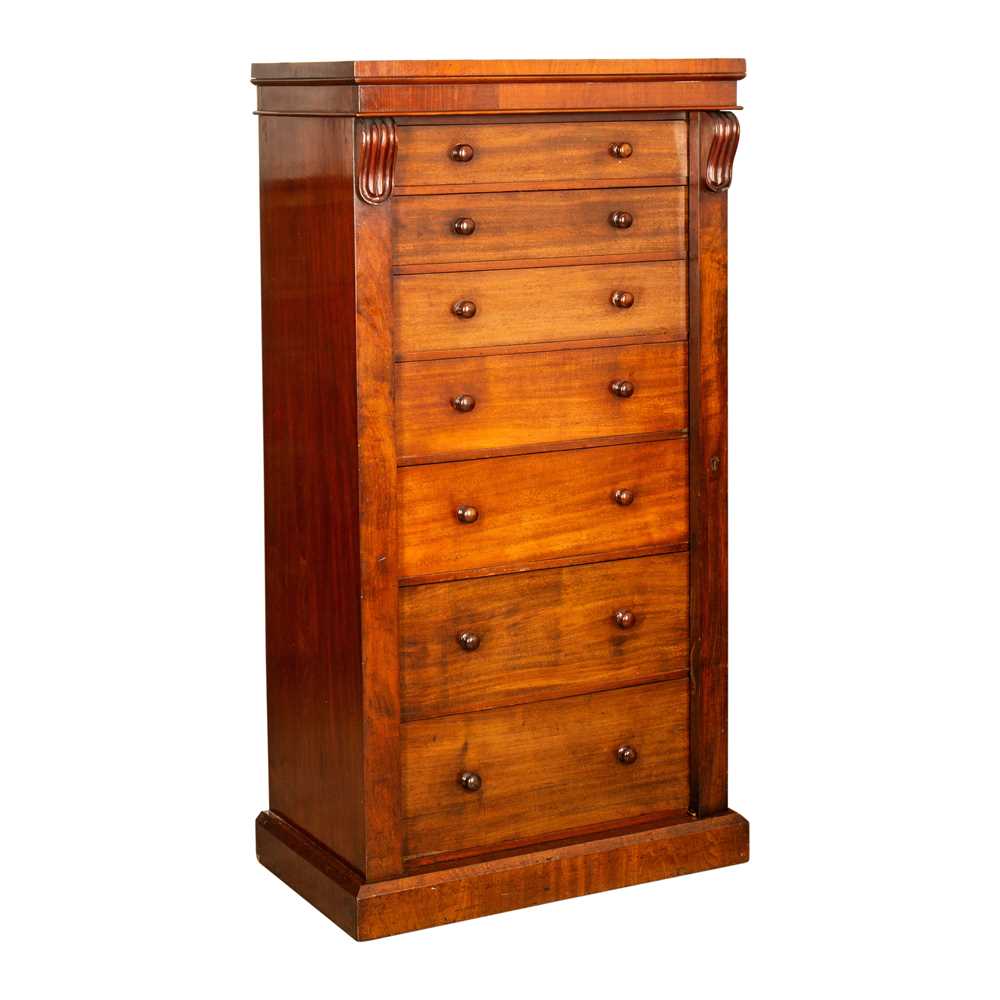Lot 6 - A Victorian mahogany Wellington chest