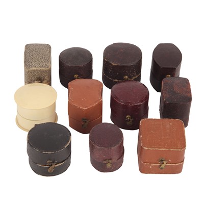 Lot 493 - A collection of antique jewellery boxes