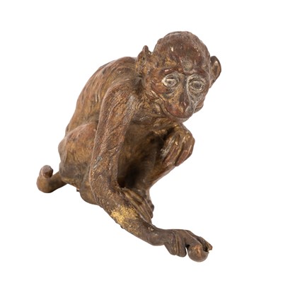 Lot 142 - An Austrian patinated bronze of a monkey, late 19th / early 20th century
