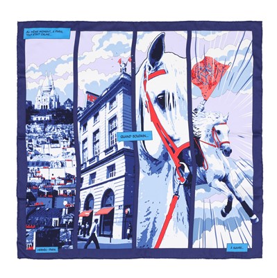 Lot 395 - Hermès ' Quand Soudain' Silk Scarf 70