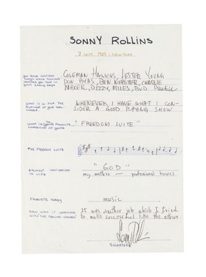 Lot 387 - Rollins (Sonny)