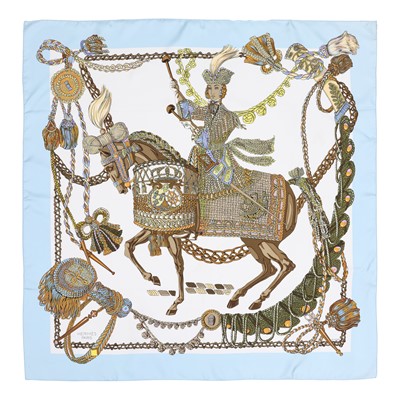 Lot 113 - Hermes 'Le Timbalier' Silk Scarf 90