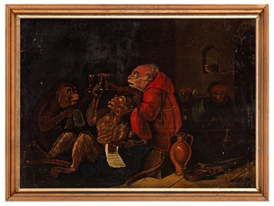 Lot 28 - Follower of David Teniers the Younger (Flemish, 1610-1690)