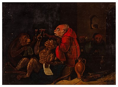 Lot 28 - Follower of David Teniers the Younger (Flemish, 1610-1690)