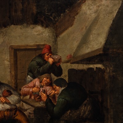 Lot 52 - Circle of Adriaen Brouwer (Flemish, 1605/06-1638)