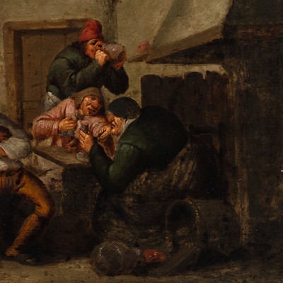 Lot 52 - Circle of Adriaen Brouwer (Flemish, 1605/06-1638)