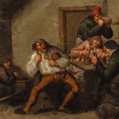 Lot 52 - Circle of Adriaen Brouwer (Flemish, 1605/06-1638)