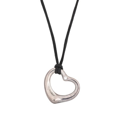 Lot 249 - Elsa Peretti for Tiffany & Co. | An open heart diamond necklace