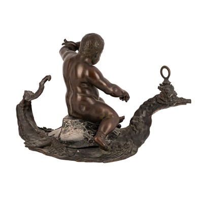 Lot 61 - After Giambologna (Flemish, 1529-1608), bronze sculpture of 'Morgante Riding on a Dragon'
