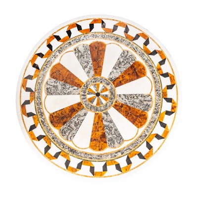 Lot 14 - A Neoclassical style marble, giltwood and gilt composition center table, late 20th century