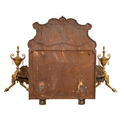 Lot 40 - A late Victorian Brass and cast iron fire grate, late 19th century