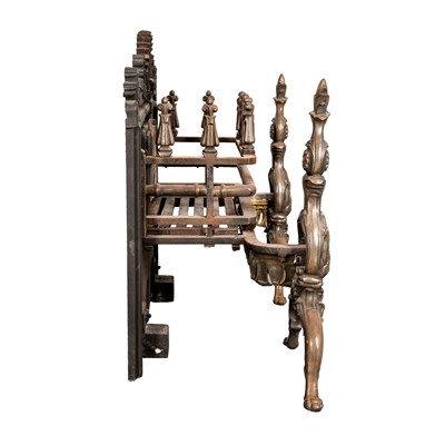 Lot 37 - A Regency cast and wrought iron fire grate, circa 1815 in the manner of George Bullock