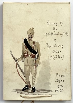 Lot 134 - INDIAN MILITARY INTEREST. Album Containing Photographic Archive of the Lester Family.