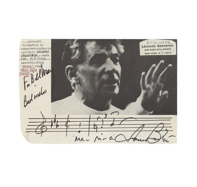 Lot 328 - Bernstein (Leonard)