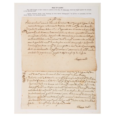 Lot 134 - Maritime.- Bills of Landing