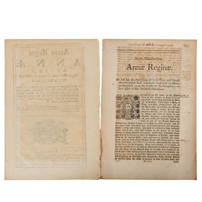 Lot 64 - Act of Parliament, Reign of Queen Anne