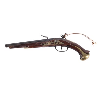 Lot 92 - A flintlock holster pistol, circa 1800