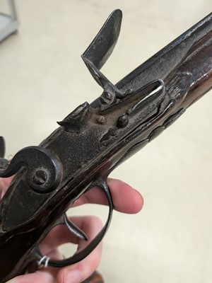 Lot 92 - A flintlock holster pistol, circa 1800