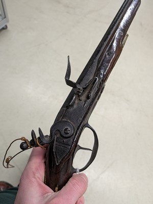 Lot 92 - A flintlock holster pistol, circa 1800