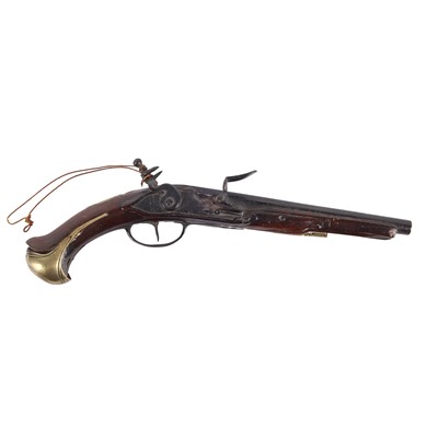 Lot 92 - A flintlock holster pistol, circa 1800