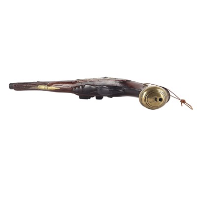 Lot 92 - A flintlock holster pistol, circa 1800