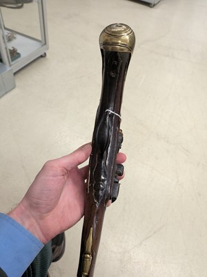 Lot 92 - A flintlock holster pistol, circa 1800
