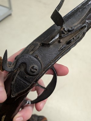Lot 92 - A flintlock holster pistol, circa 1800