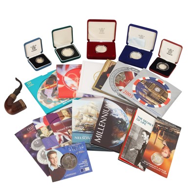 Lot 614 - A large group of assorted proof coins to include silver examples, mostly Royal Mint examples