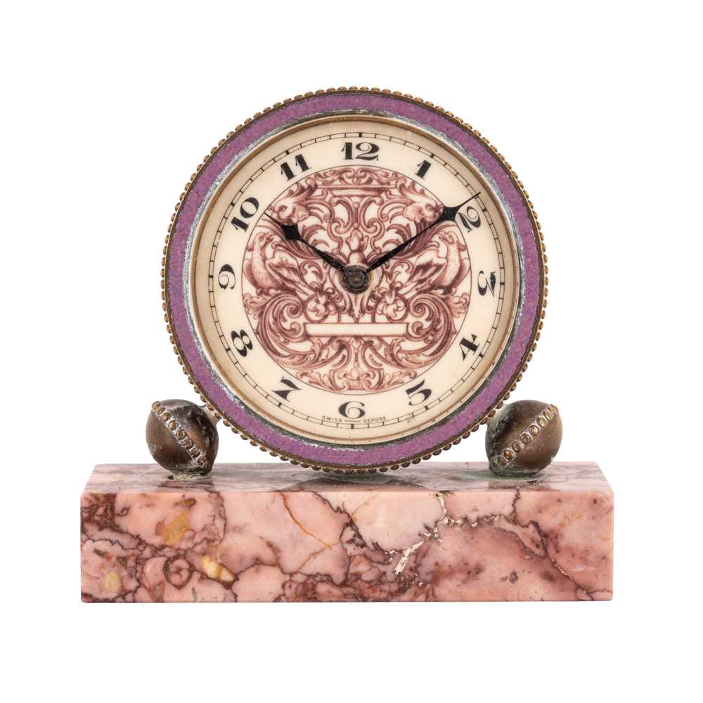 Lot 38 - A Swiss desk timepiece, late 19th / early 20th century