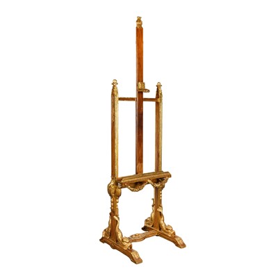 Lot 49 - An Italian parcel-gilt easel, late 19th century