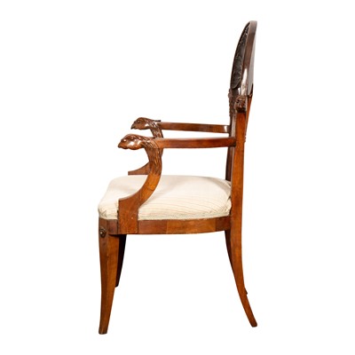Lot 21 - A Continental mahogany armchair