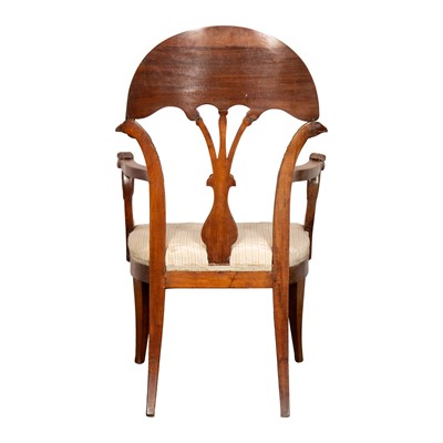 Lot 21 - A Continental mahogany armchair